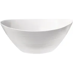 Salad bowl “Prometeo” oval  glass , L=25, B=24cm  white