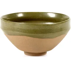 Salad bowl “Mercy” No. 3  ceramics  D=15cm  green.