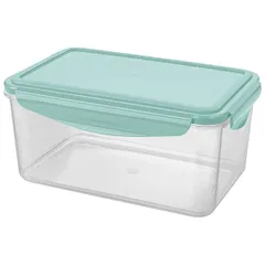 Контейнер для продуктов «Смарт Лок» с крышкой для СВЧ полипроп. 1,6л ,H=98,L=130,B=200мм прозр.,мятн