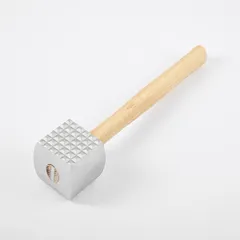 Молоток для отбивания мяса алюмин.,дерево ,H=72,L=318/65,B=80мм металлич.,деревян., изображение 2