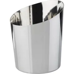 Container for snacks oblique cut H=85/115 stainless steel 450ml D=95mm