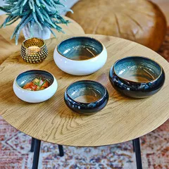 Салатник «Сплеш» фарфор 0,9л D=160,H=65мм черный, изображение 3