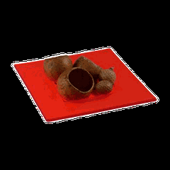 Салатник для комплимента квадратный стекло 45мл ,H=15,L=120,B=120мм красный