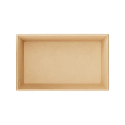 Контейнер бумажный OneClick картон 0,8л ,H=55,L=120,B=200мм св.корич., Цвет: Светло-коричневый, Объем по данным поставщика (мл): 800, изображение 5