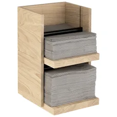 Салфетница «Вало» (на 100 салфеток) дуб ,H=16,L=19,B=19см св. дерево, изображение 2