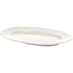 Блюдо «Афродита» овальное фарфор ,H=18,L=280,B=195мм белый,золотой, изображение 2