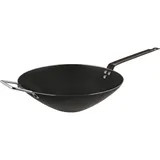Frying pan cone. “Wok” steel D=40,H=12,L=69cm gray