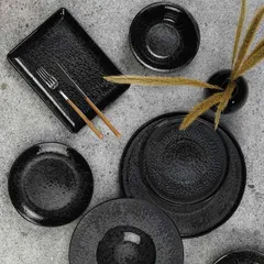 Тарелка «Нанокрем Блэк» мелкая фарфор D=230,H=25мм черный, изображение 2