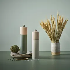 Мельница для перца «Бореаль» с металлическим механизмом бук ,H=21см тем.зелен., изображение 3