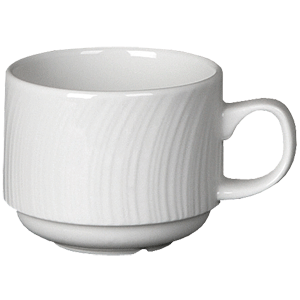 Чашка чайная «Спайро» фарфор 170мл D=75,H=70мм белый, Объем по данным поставщика (мл): 170