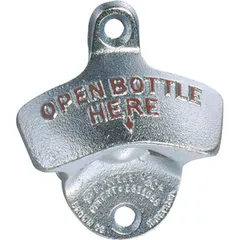 Открывалка для бутылок настенная сталь хромир. ,L=7,B=8см серебрист.