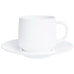 Блюдце «Интэнсити Барил» для чашки Q3634 стекло D=15,4см белый, изображение 3