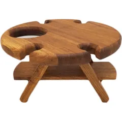 Stand for serving wine with round legs  oak  D=28, H=17cm