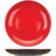 Тарелка «Кармин» плоская без полей керамика D=25см красный,черный, Диаметр (мм): 250