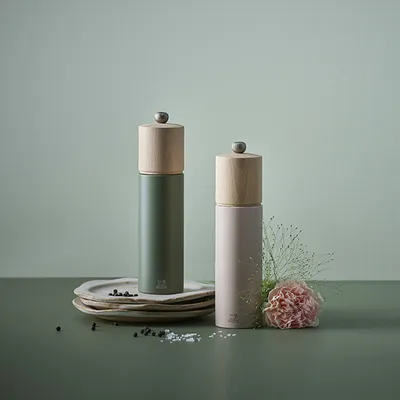 Мельница для соли «Бореал» с металлическим механизмом бук ,H=21см св.зелен., изображение 7