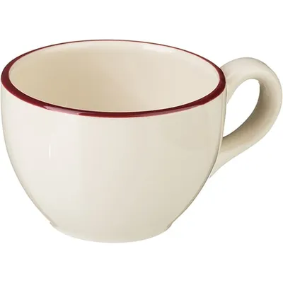 Чашка кофейная «Кларет» фарфор 85мл D=65,H=50,L=85мм бежев.,бордо, изображение 3