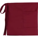 Short apron with pocket polyester ,L=40,B=77cm burgundy