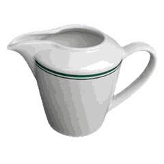 Milk jug “Laguna”  porcelain  70 ml  white, green.