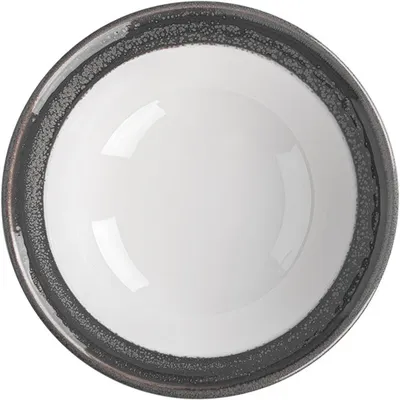 Салатник «Революшн Эдж Гранит» фарфор 430мл D=165,H=50мм серый,коричнев., изображение 3
