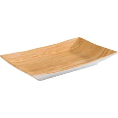 Rectangular serving dish “Bamboo” plastic ,H=3,L=21,B=13cm beige, white