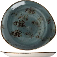 Plate “Kraft Blue” small  porcelain D=255,H=20,L=255,B=205mm blue