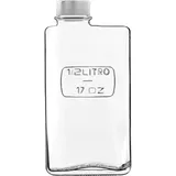 Бутылка «Оптима» квадратная с крышкой стекло 0,5л прозр.
