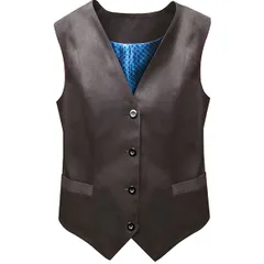 Women's vest size 46 polyester,cotton black