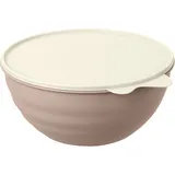 Миска с крышкой полипроп. 2,8л D=22,3,H=10,5см бежев.