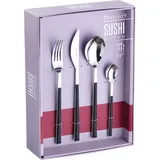 Набор столовых приборов на 6 персон[24шт] ,H=40,L=29,B=24,5см черный