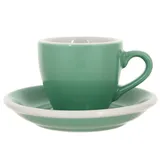 Кофейная пара «Эгг» фарфор 80мл D=65/115,H=55,L=85мм мятный