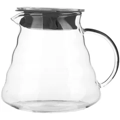 Kettle “Izumi” with silicone gasket thermostat glass 0.8 l clear, black