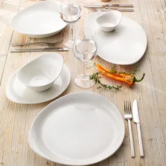 Тарелка «ФриСтайл» мелкая фарфор ,L=30,B=27,8см белый, изображение 2