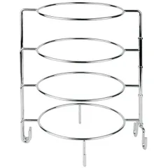 Этажерка 4 яруса на 4 тарелки (без тарелок) хром D=31/23,5,H=37,L=80см