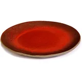 Тарелка бетон D=28см красный,серый