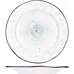 Тарелка «Пастораль» мелкая фарфор D=228,H=20мм зелен.