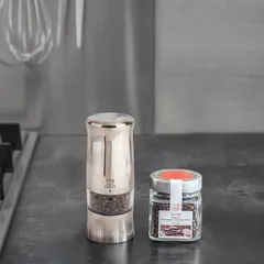Мельница для перца «Зели» электрическая (батарейки) пластик,сталь нерж. ,H=14см серебрист., изображение 3