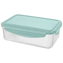 Контейнер для продуктов «Смарт Лок» с крышкой для СВЧ полипроп. 1,1л ,H=7,L=20,B=13см прозр.,мятный