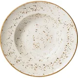 Тарелка для пасты «Крафт Вайт» фарфор 320мл D=27,H=5см белый,коричнев.