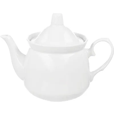 Чайник заварочный «Кирмаш» фарфор 0,55л D=97,H=150,L=180мм белый, изображение 2