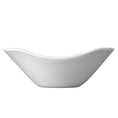 Salad bowl for compliment “Taste white”  porcelain  40 ml , H=3, L=9, B=7 cm  white