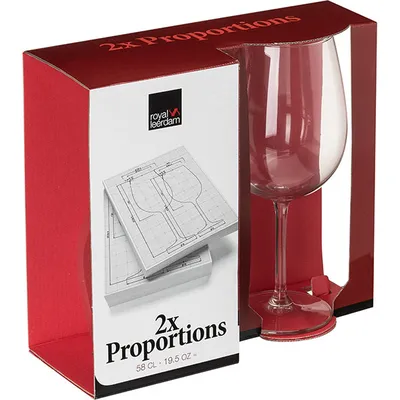Набор бокалов для вина «Пропоршнс»[2шт] стекло 0,58л D=68,H=215мм прозр.