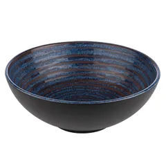 Салатник «Лупс» пластик 1,8л D=24,H=9см синий,серый