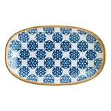 Блюдо сервировочное «Калиф Лотус» овальное фарфор ,L=29,B=17см белый,синий