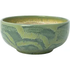 Salad bowl “Aurora Revolution Jade”  porcelain  D=13.5 cm  green.