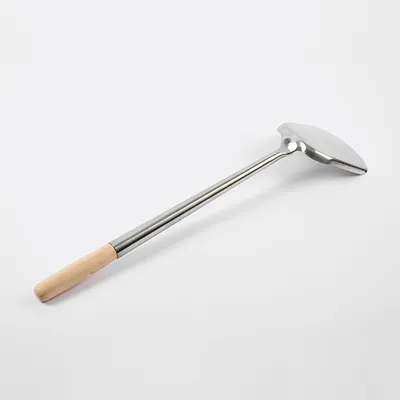 Лопатка кухонная с деревянной ручкой сталь нерж.,дерево ,L=47,5/10,5,B=12см, изображение 2