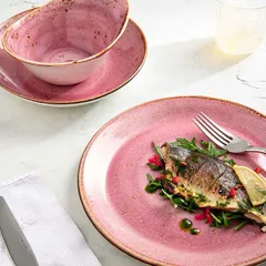 Салатник «Крафт распберри» фарфор 450мл ,H=75,L=180,B=140мм розов., изображение 3