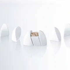 Солонка «Экселенси» фарфор ,H=79,L=64,B=52мм белый, изображение 3