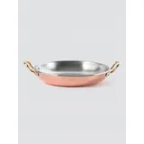 Gibco Сковорода 19х3,5 см с двумя ручками "Бином", медная с нержавеющей сталью, полированная