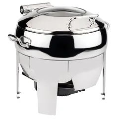 Round induction food warmer  stainless steel  11 l , H=39, L=48, B=42cm  metallic.