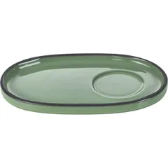 Saucer “Karakter” ceramics ,H=12,L=135,B=83mm emerald.